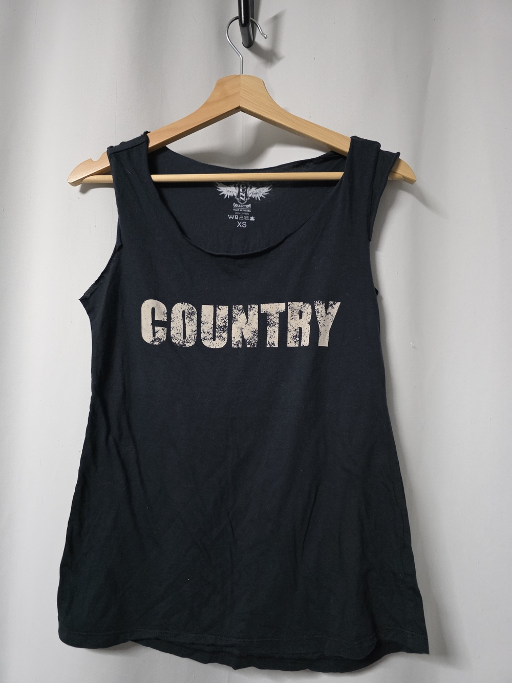 GUNN Navy/Black 'COUNTRY' Graphic Tank Top